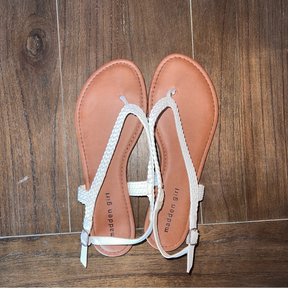 White Madden Girl Sandals